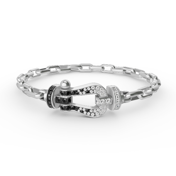 [Novalux]FORCE LARGE HORSESHOE CLASP METAL BRACELET