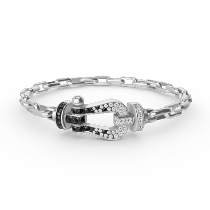 [Novalux]FORCE LARGE HORSESHOE CLASP METAL BRACELET