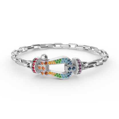 [Novalux]FORCE LARGE HORSESHOE CLASP METAL BRACELET
