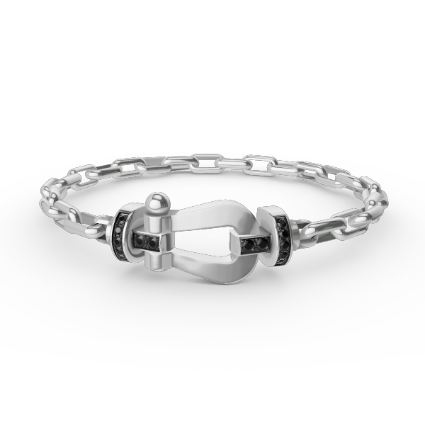 [Novalux]FORCE LARGE HORSESHOE CLASP METAL BRACELET