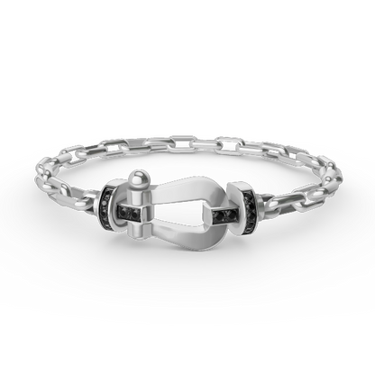 [Novalux]FORCE LARGE HORSESHOE CLASP METAL BRACELET