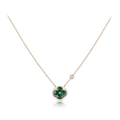 [Novalux]SUN PEDANT ROSE GOLD 1 DIAMOND NECKLACE