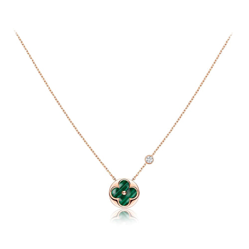 [Novalux]SUN PEDANT ROSE GOLD 1 DIAMOND NECKLACE