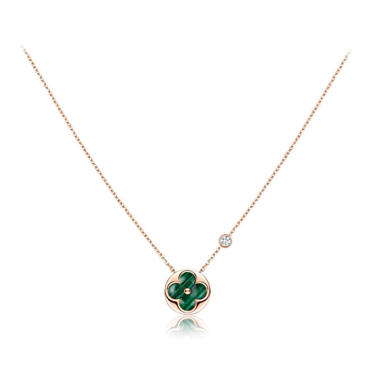 [Novalux]SUN PEDANT ROSE GOLD 1 DIAMOND NECKLACE