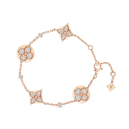 [Novalux]STAR AND SUN 4 MOTIFS GOLD DIAMONDS BRACELET