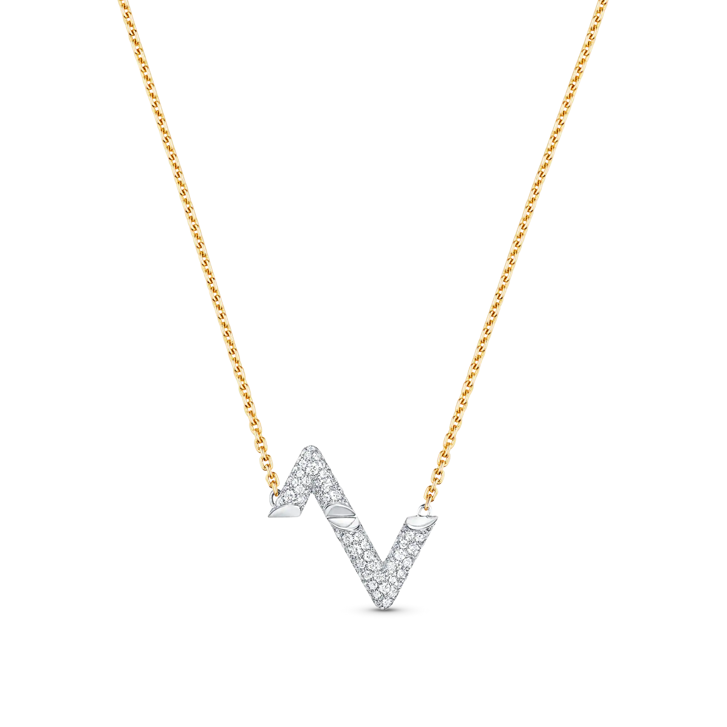 [Novalux]VOLT SILVER DIAMOND PEDANT NECKLACE