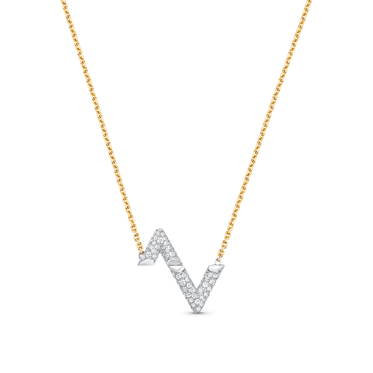 [Novalux]VOLT SILVER DIAMOND PEDANT NECKLACE