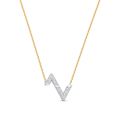 [Novalux]VOLT SILVER DIAMOND PEDANT NECKLACE