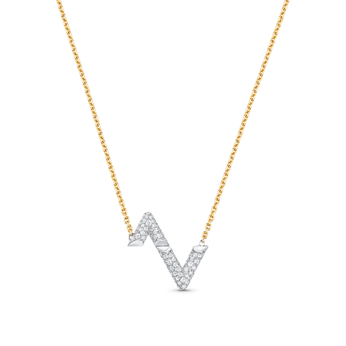 [Novalux]VOLT SILVER DIAMOND PEDANT NECKLACE