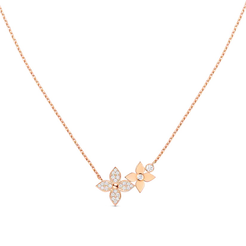 [Novalux]STAR BLOSSOM NECKLACE ROSE GOLD DIAMONDS