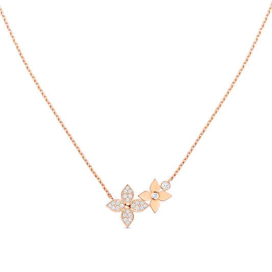 [Novalux]STAR BLOSSOM NECKLACE ROSE GOLD DIAMONDS