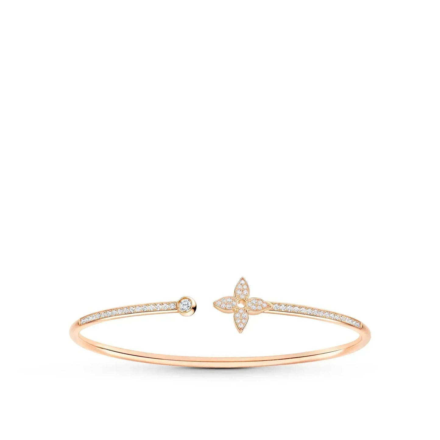 [Novalux]IDYLLE ROSE GOLD OPEN BRACELET DIAMOND PAVED