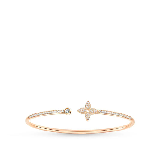 [Novalux]IDYLLE ROSE GOLD OPEN BRACELET DIAMOND PAVED