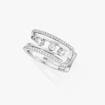 [Novalux]OPEN MOVE 10-DIAMOND PAVÉ RING