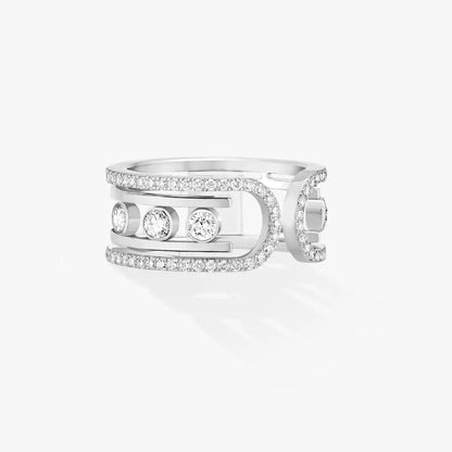 [Novalux]OPEN MOVE 10-DIAMOND PAVÉ RING