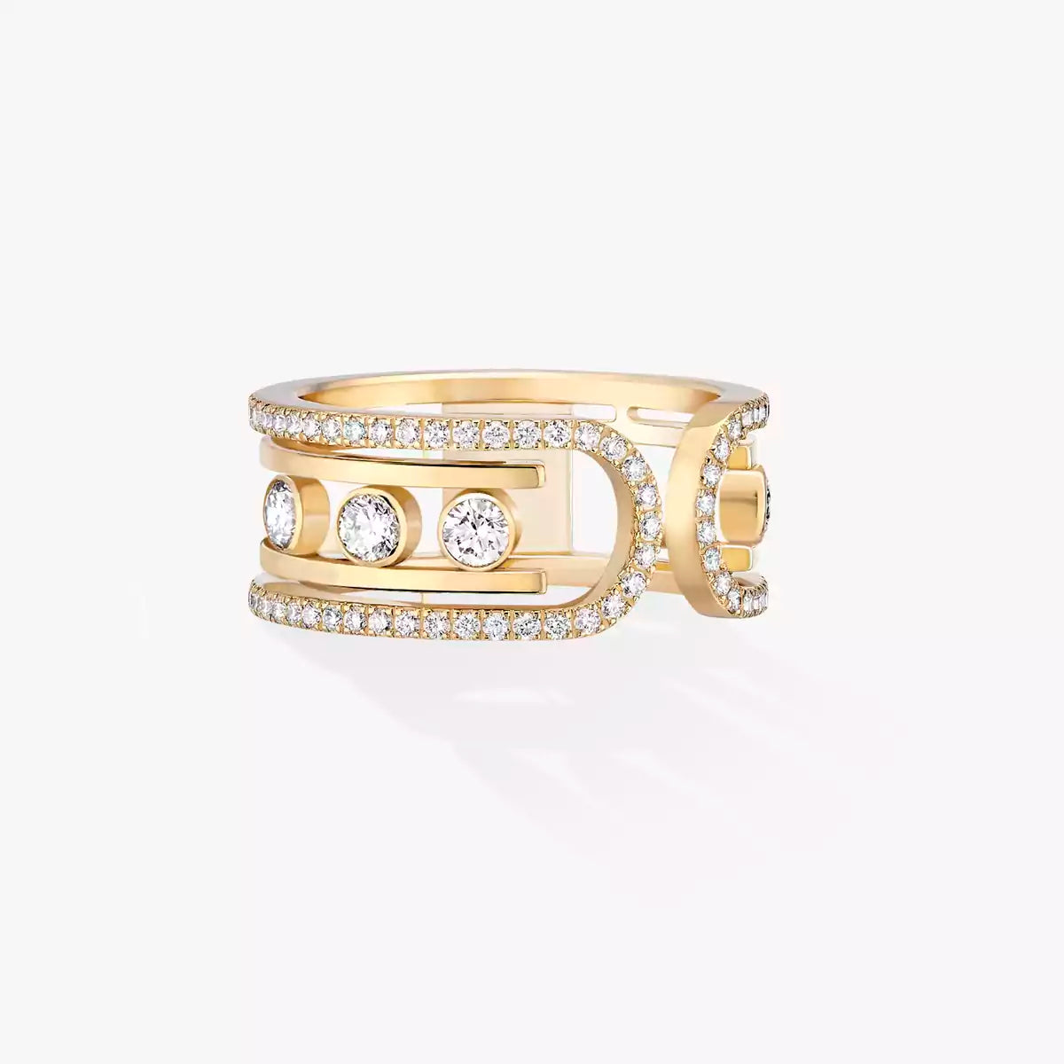 [Novalux]OPEN MOVE 10-DIAMOND PAVÉ RING