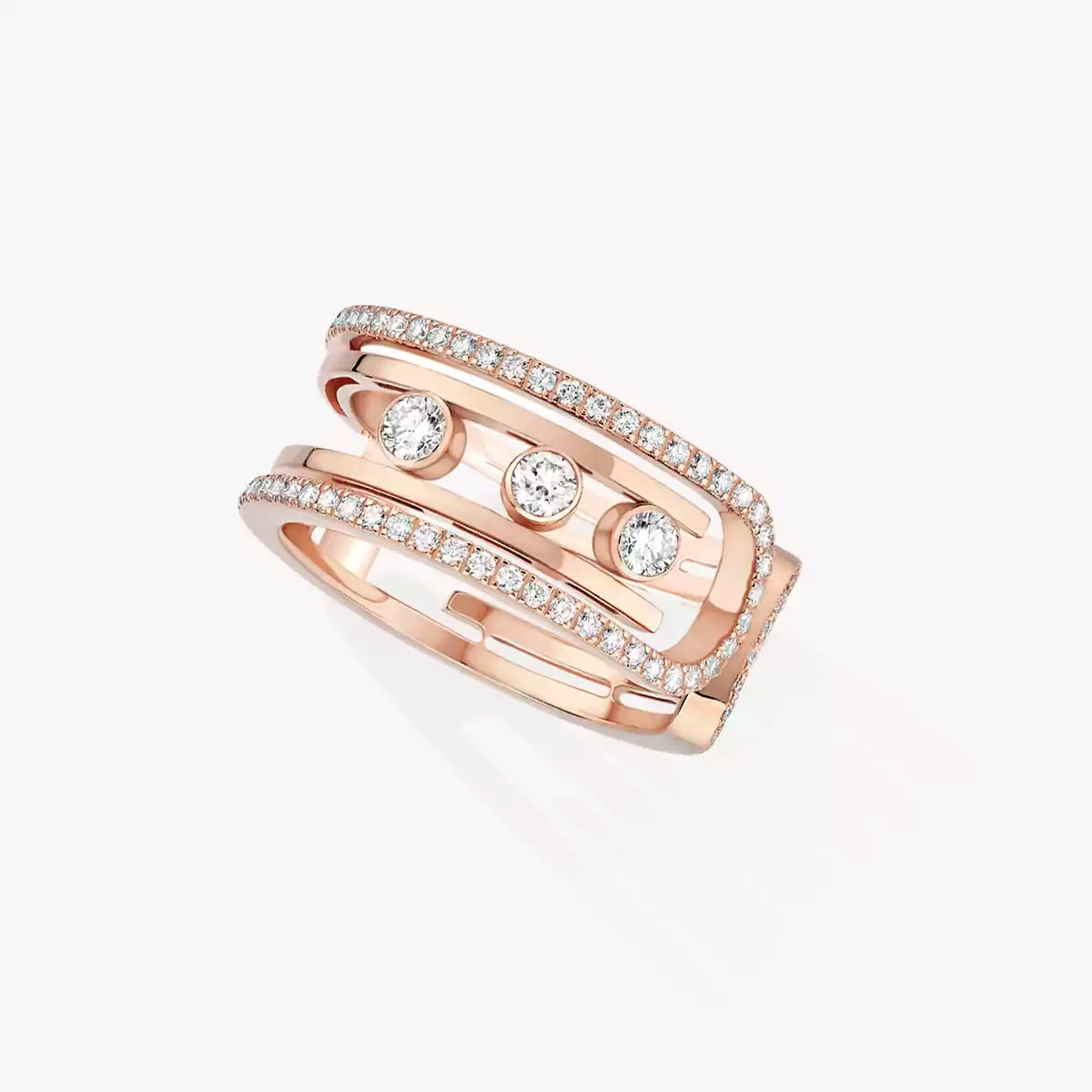 [Novalux]OPEN MOVE 10-DIAMOND PAVÉ RING
