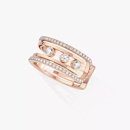 [Novalux]OPEN MOVE 10-DIAMOND PAVÉ RING