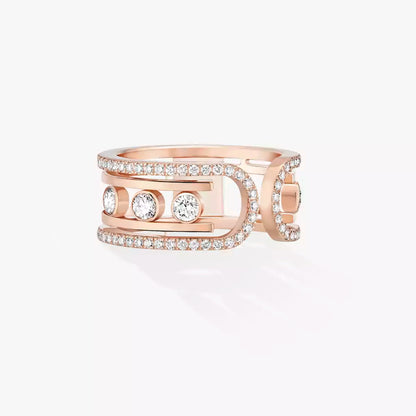 [Novalux]OPEN MOVE 10-DIAMOND PAVÉ RING