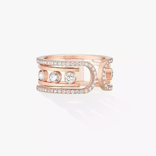 [Novalux]OPEN MOVE 10-DIAMOND PAVÉ RING