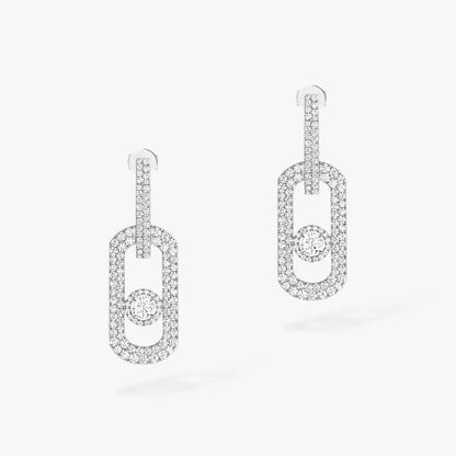 [Novalux]SO MOVE XL FULL-PAVÉ DIAMOND PENDANT EARRINGS