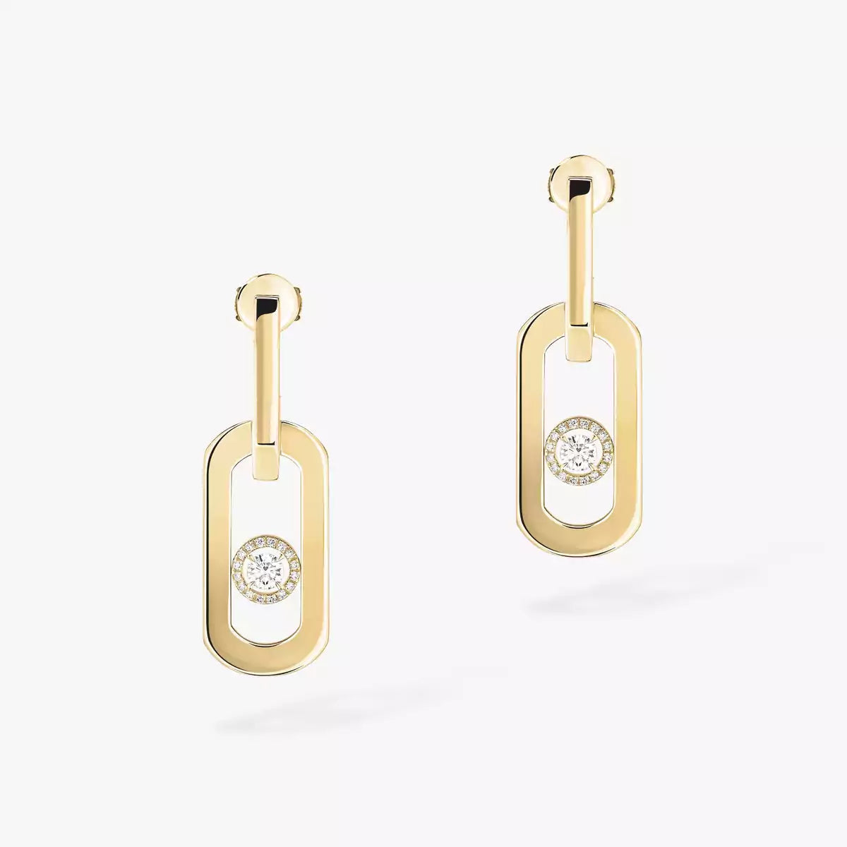 [Novalux]SO MOVE XL DIAMOND PENDANT EARRINGS