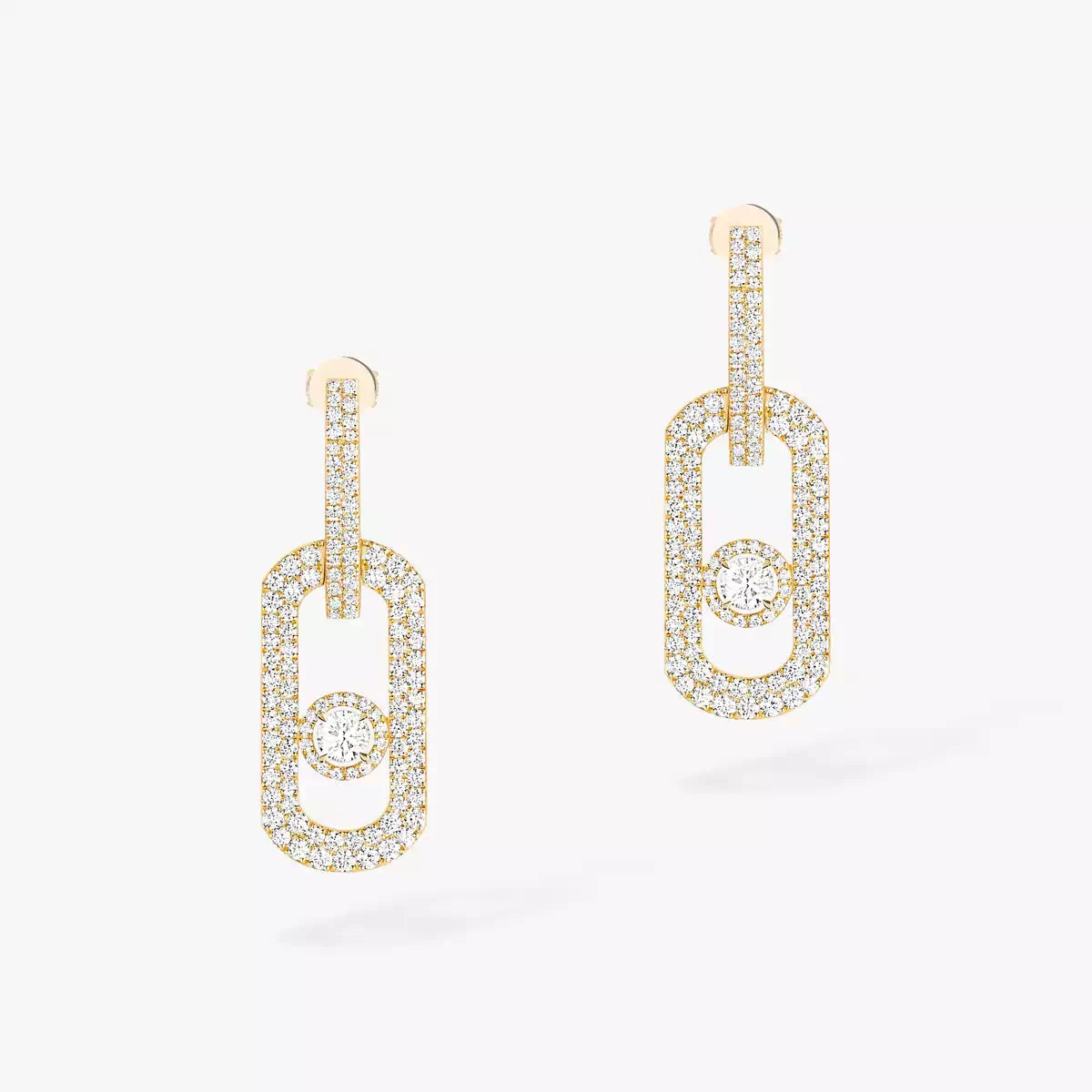 [Novalux]SO MOVE XL FULL-PAVÉ DIAMOND PENDANT EARRINGS