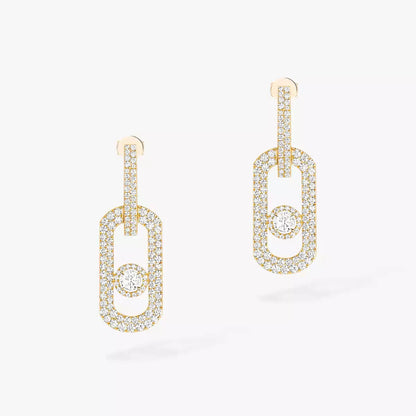 [Novalux]SO MOVE XL FULL-PAVÉ DIAMOND PENDANT EARRINGS