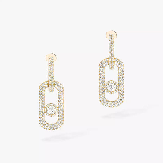 [Novalux]SO MOVE XL FULL-PAVÉ DIAMOND PENDANT EARRINGS