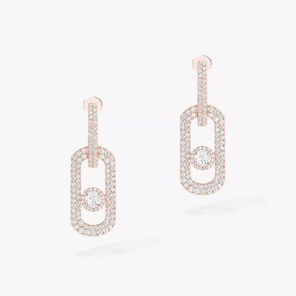 [Novalux]SO MOVE XL FULL-PAVÉ DIAMOND PENDANT EARRINGS