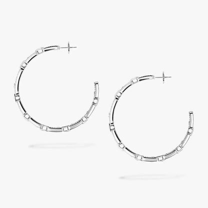 [Novalux]MOVE LINK KINETIC DIAMOND HOOP EARRINGS