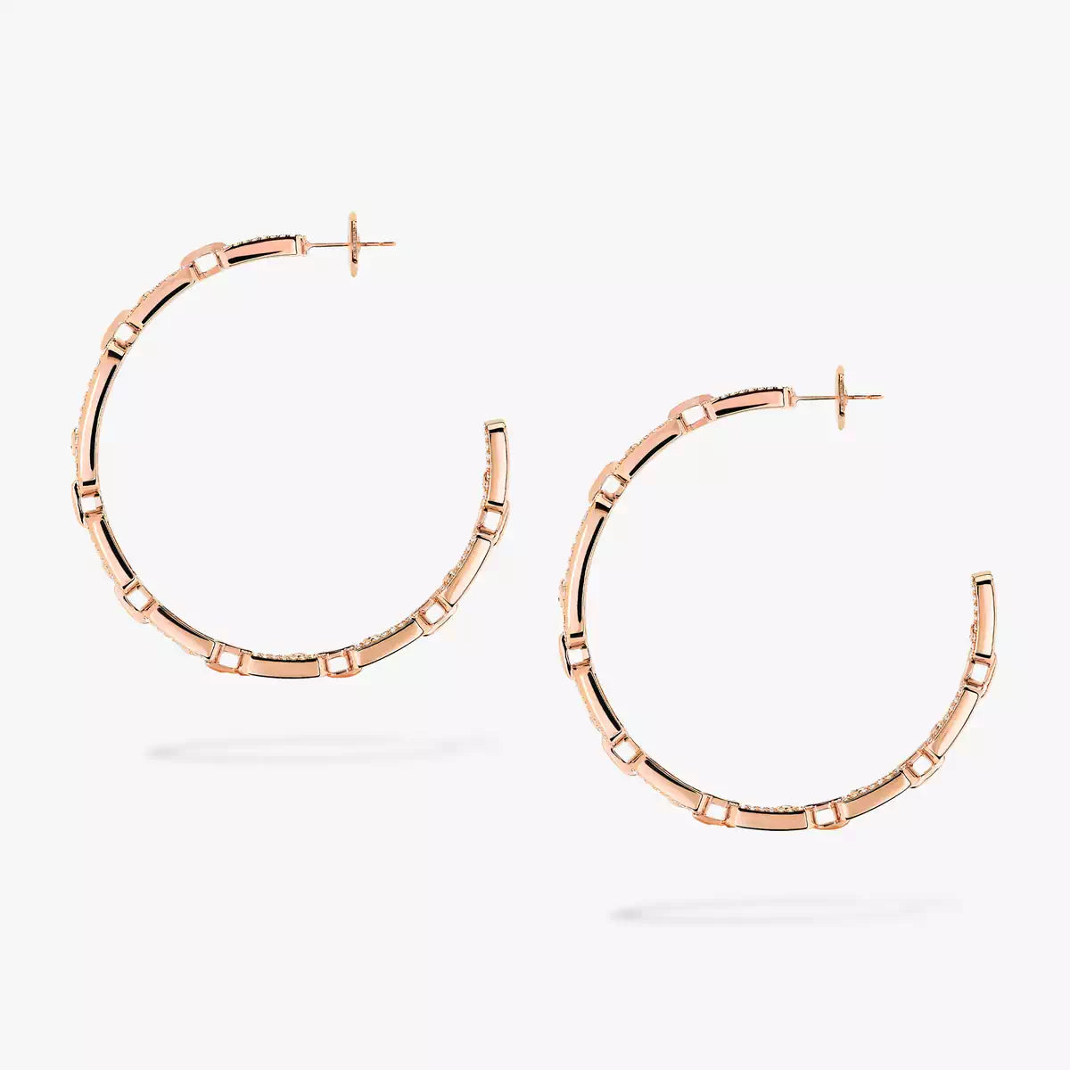 [Novalux]MOVE LINK KINETIC DIAMOND HOOP EARRINGS