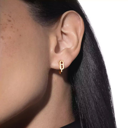 [Novalux]MOVE CLASSIQUE MINI DIAMOND HOOP EARRINGS