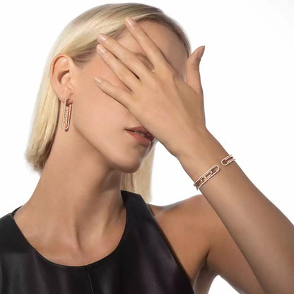 [Novalux]MOVE KINETIC DIAMOND PENDANT EARRINGS