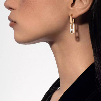 [Novalux]MOVE LINK KINETIC DIAMOND EARRINGS