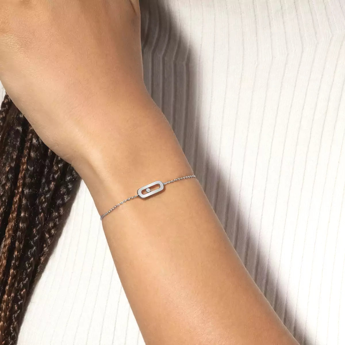 [Novalux]MOVE UNO SINGLE DIAMOND BRACELET