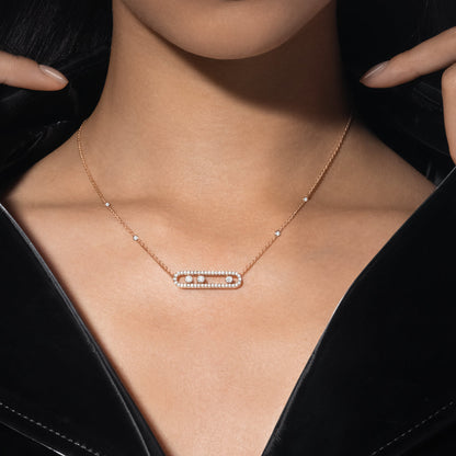 [Novalux]MOVE PAVÉ FULL DIAMOND NECKLACE