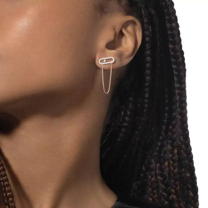[Novalux]MOVE UNO ALL DIAMOND STUD EARRINGS