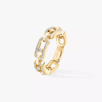 [Novalux]MOVE LINK PAVÉ DIAMOND RING