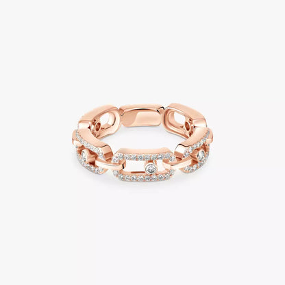 [Novalux]MOVE LINK PAVÉ DIAMOND RING