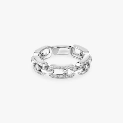 [Novalux]MOVE LINK PAVÉ DIAMOND RING