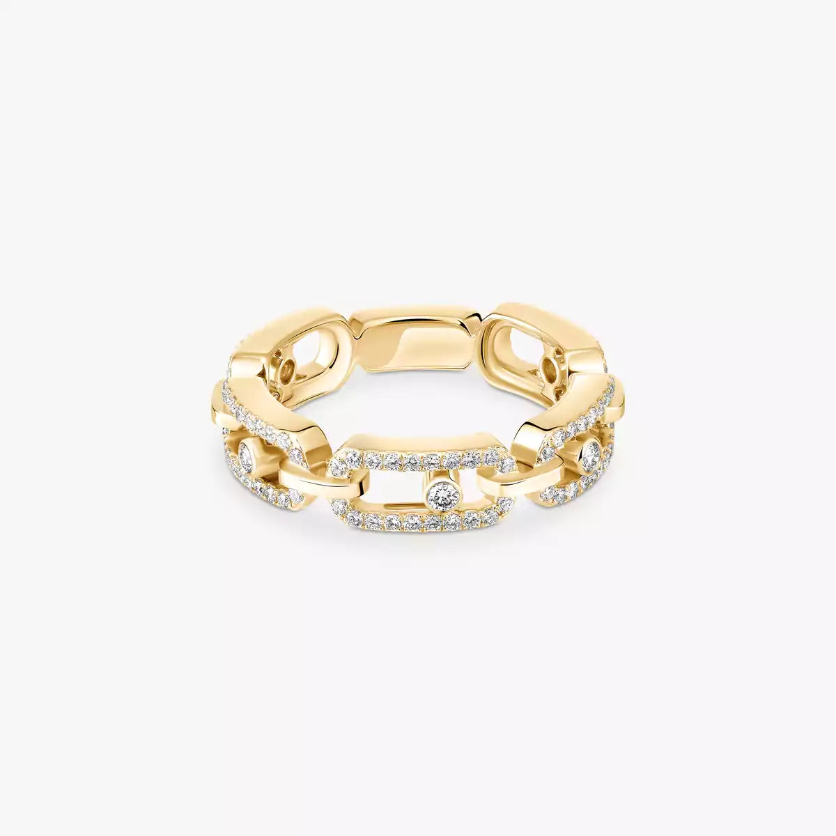 [Novalux]MOVE LINK PAVÉ DIAMOND RING