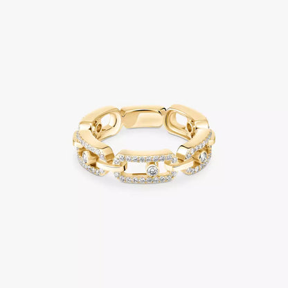 [Novalux]MOVE LINK PAVÉ DIAMOND RING