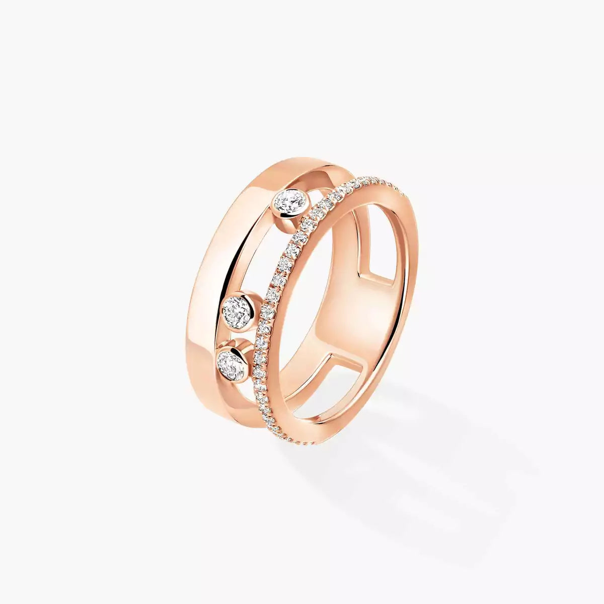 [Novalux]MOVE NOA PAVÉ DIAMOND INTERLOCKING RING