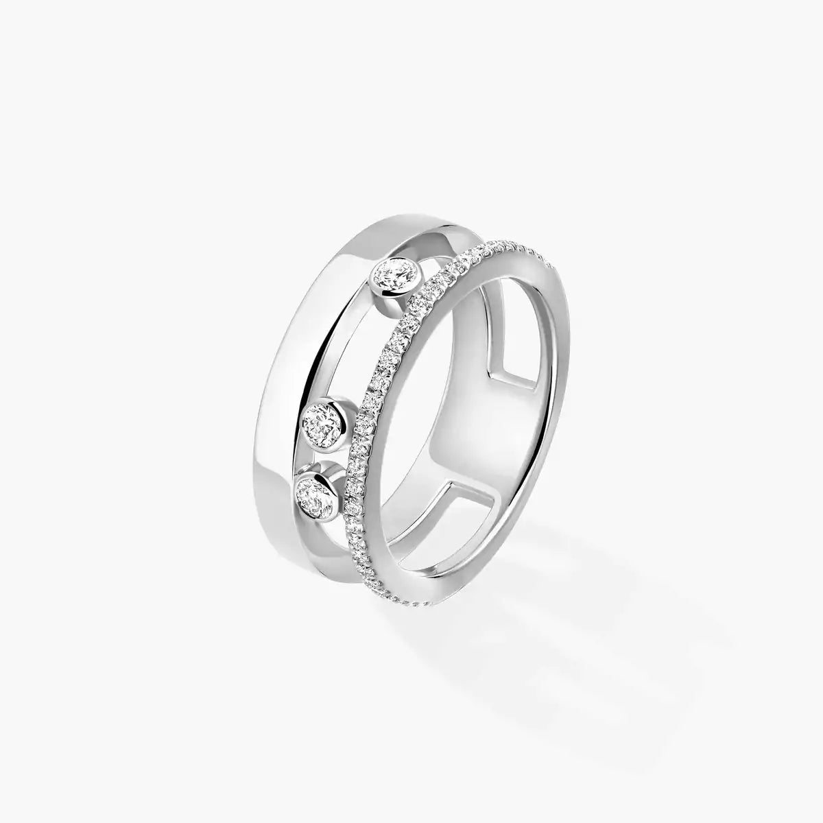 [Novalux]MOVE NOA PAVÉ DIAMOND INTERLOCKING RING