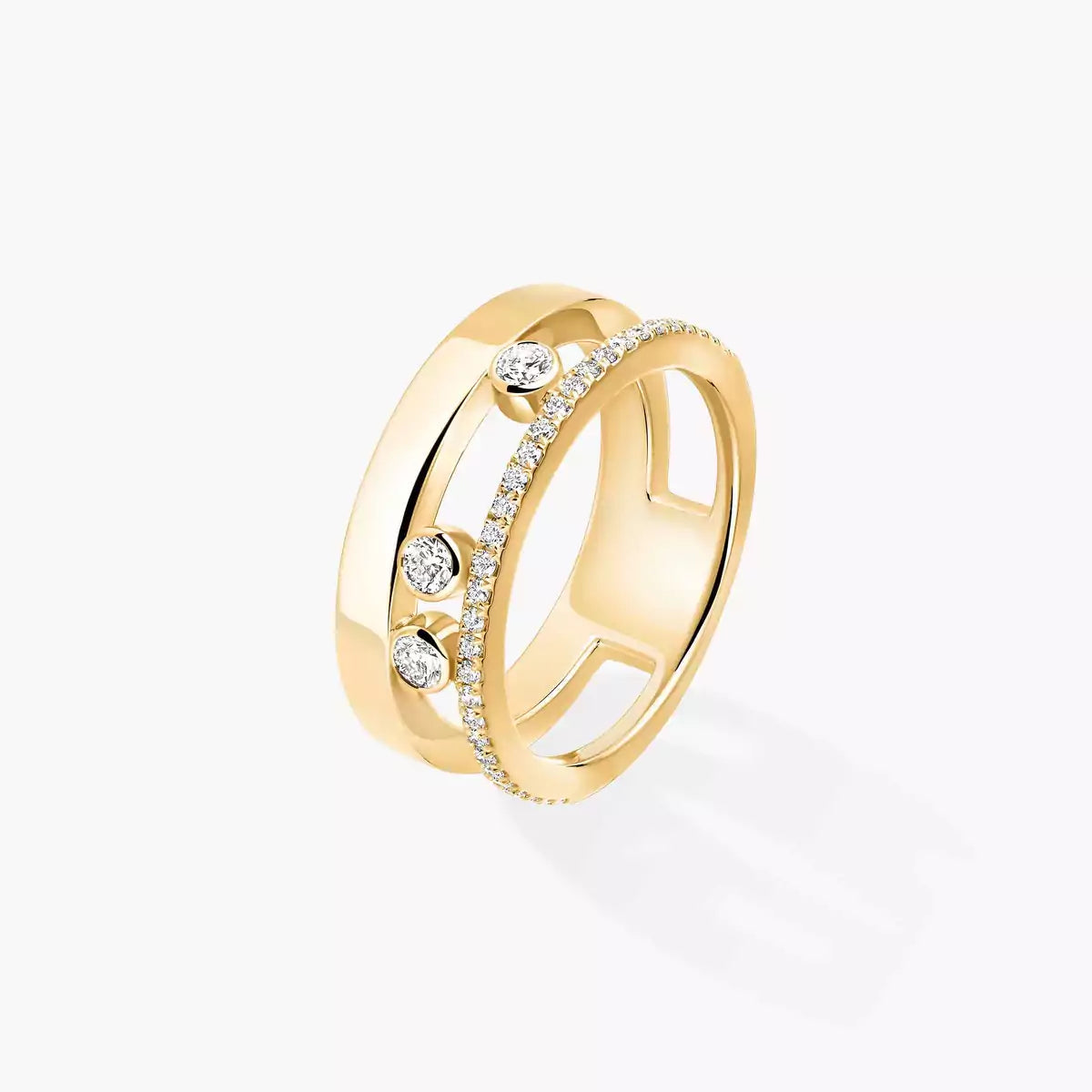 [Novalux]MOVE NOA PAVÉ DIAMOND INTERLOCKING RING