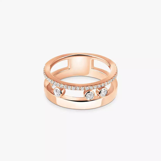 [Novalux]MOVE NOA PAVÉ DIAMOND INTERLOCKING RING