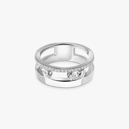 [Novalux]MOVE NOA PAVÉ DIAMOND INTERLOCKING RING