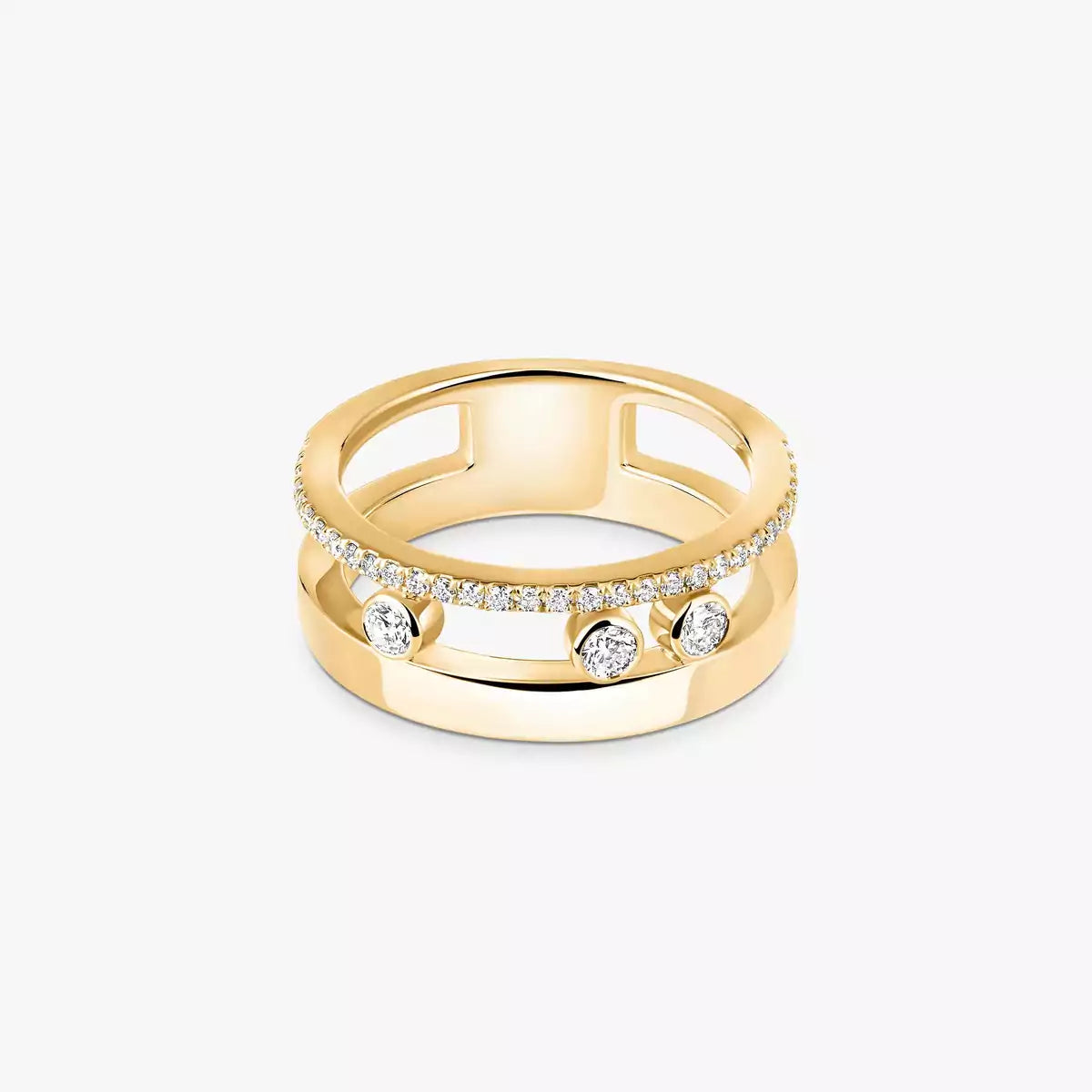 [Novalux]MOVE NOA PAVÉ DIAMOND INTERLOCKING RING