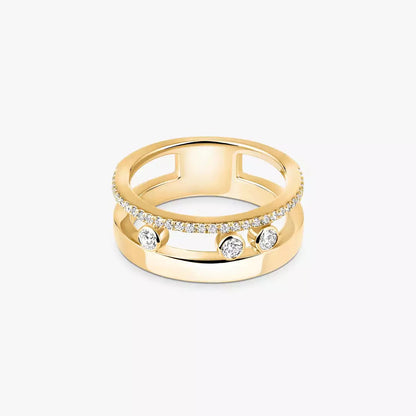 [Novalux]MOVE NOA PAVÉ DIAMOND INTERLOCKING RING